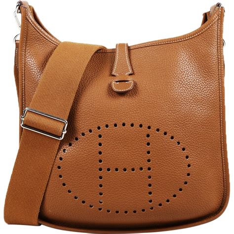 hermes brown leather shoulder bag|brown hermes bags for sale.